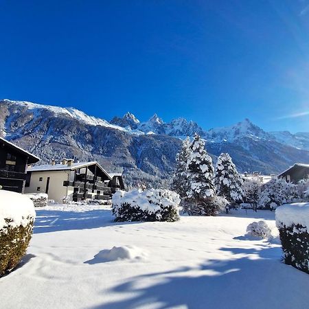 Chamonix Appartement Vue Mont Blanc Avec Jardin Bagian luar foto