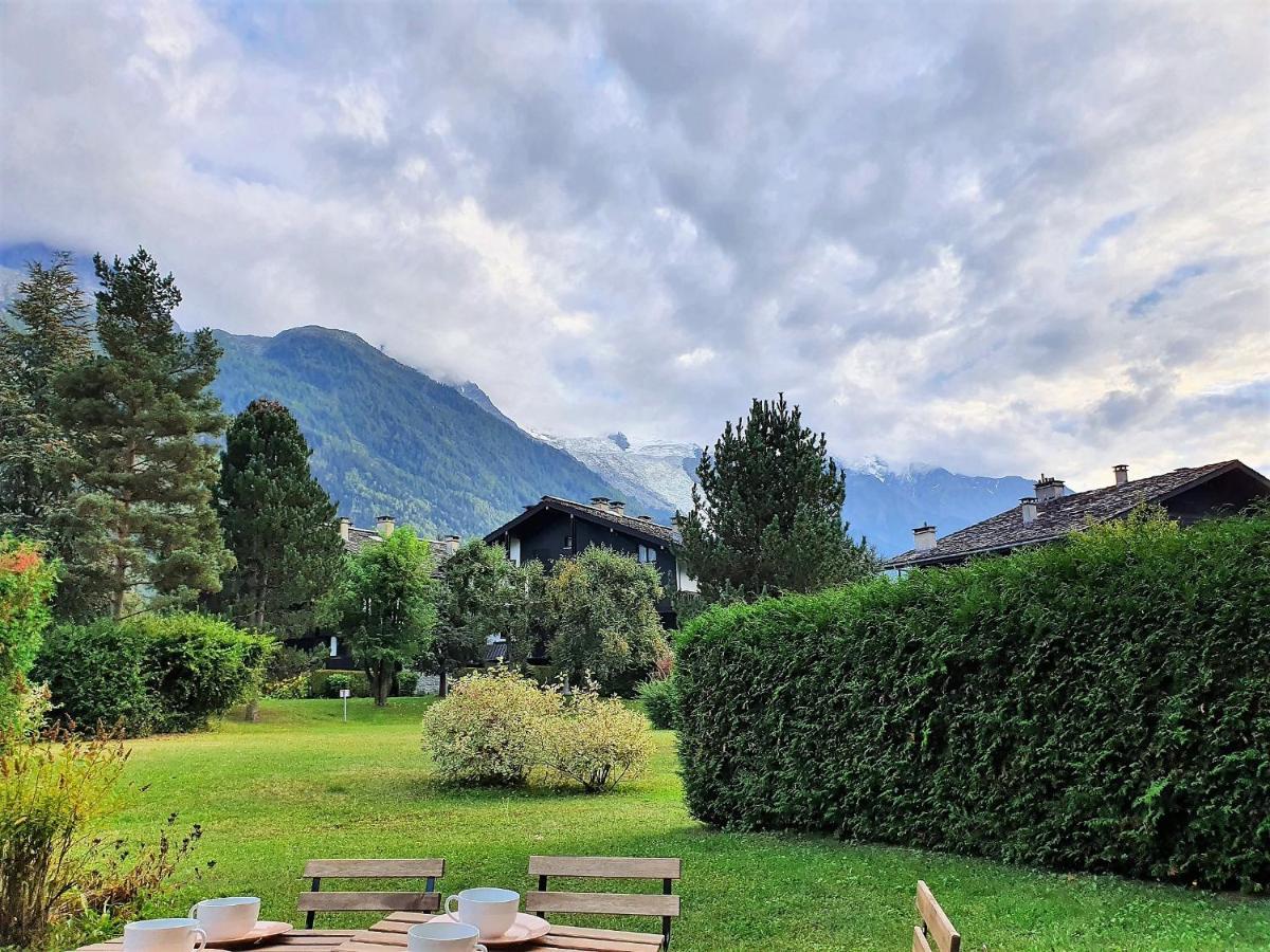 Chamonix Appartement Vue Mont Blanc Avec Jardin Bagian luar foto