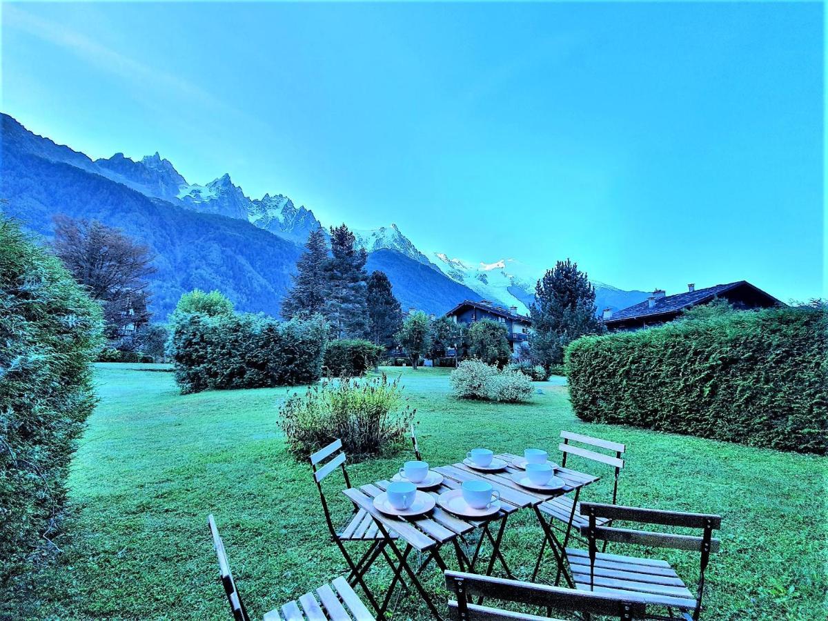 Chamonix Appartement Vue Mont Blanc Avec Jardin Bagian luar foto