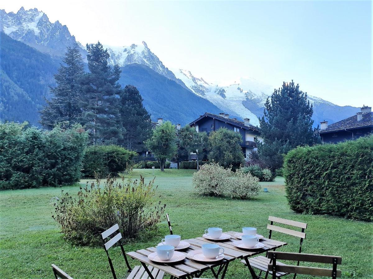 Chamonix Appartement Vue Mont Blanc Avec Jardin Bagian luar foto
