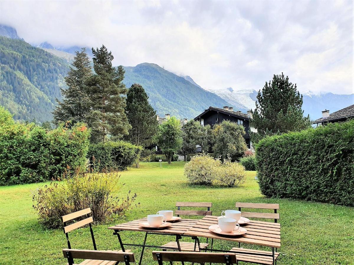 Chamonix Appartement Vue Mont Blanc Avec Jardin Bagian luar foto